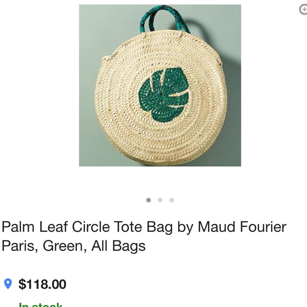 Anthropologie Circle Straw Tote